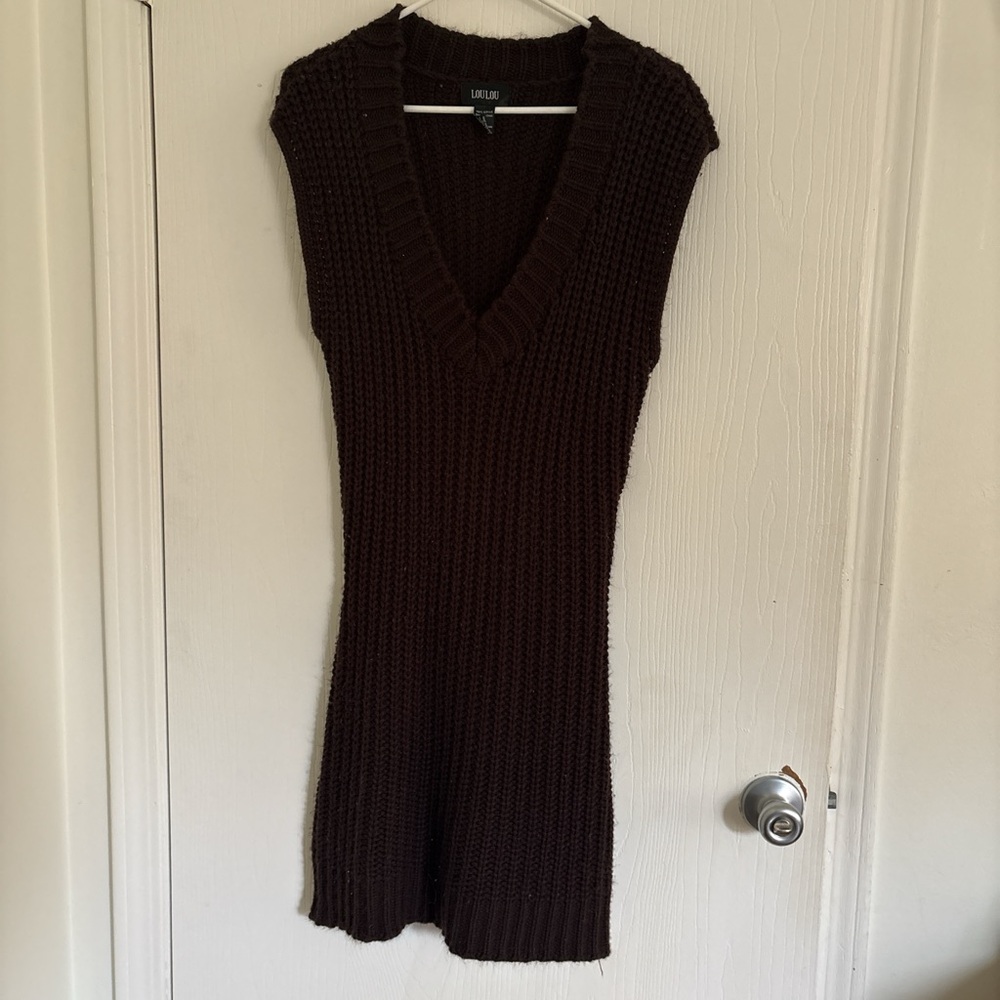 Lou Lou Chocolate Knit Mini Dress